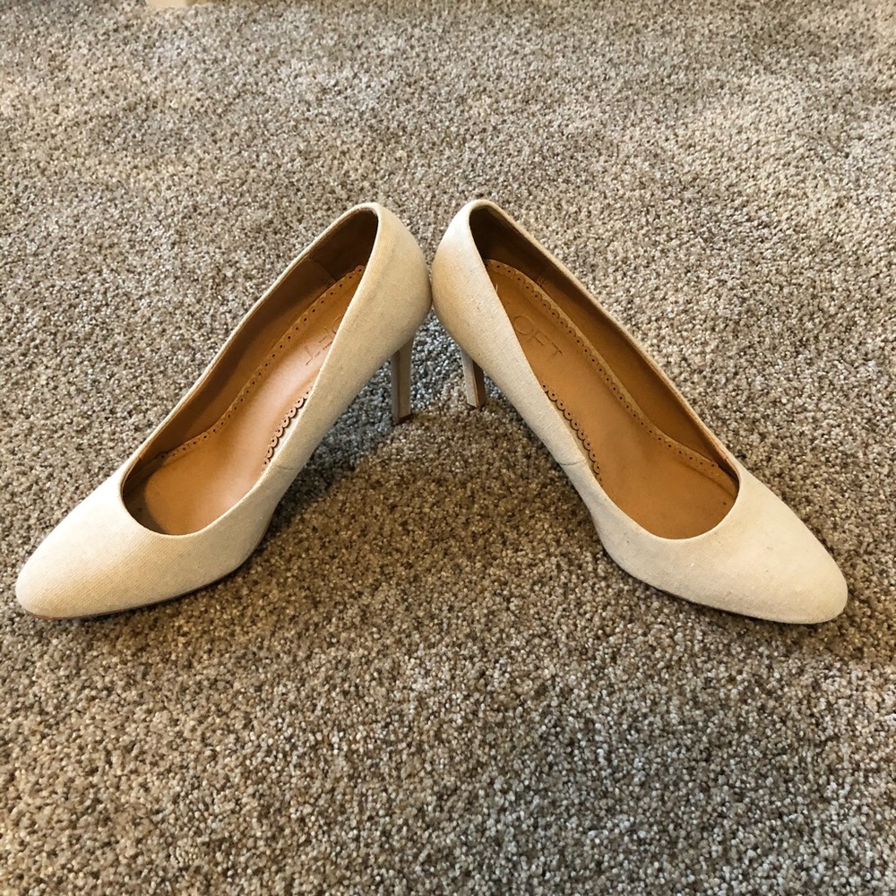 Loft linen heels, size 7